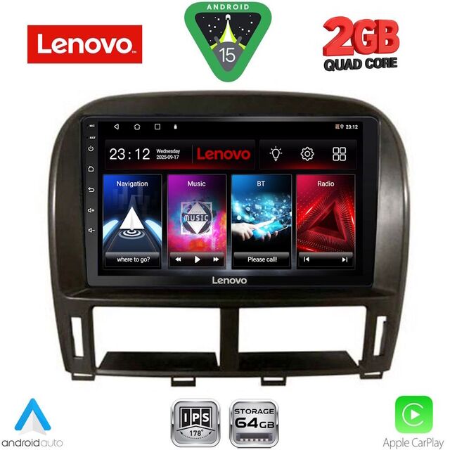 LENOVO LVD 2343_CPA (9inc) MULTIMEDIA TABLET for LEXUS LS 430 – XF 430 mod. 2000-2006
