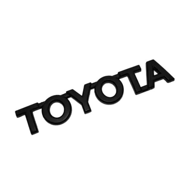 Λογότυπο μεταλλικό γράμματα μαύρο ματ 9x1,7cm Toyota