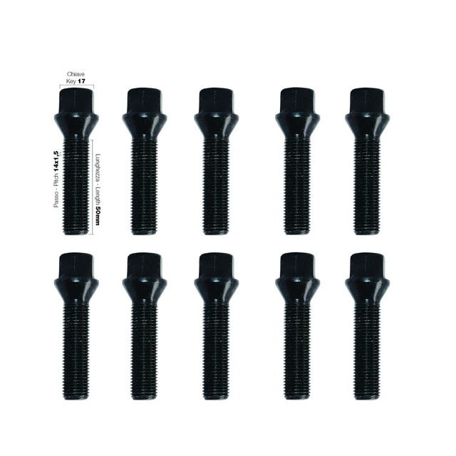 ΜΠΟΥΛΟΝΙΑ ΚΩΝΙΚΑ 14x1,50 50mm (17) ΜΑΥΡΑ SIMONI RACING - 10 TEM.