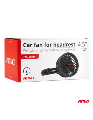 Amio - ΑΝΕΜΙΣΤΗΡΑΣ 12V 4,5'' (12,2cm) ΜΕ ΦΙΣ ΑΝΑΠΤΗΡΑ 2 ΤΑΧΥΤΗΤΩΝ & ΣΤΗΡΙΞΗ ΣΤΟ ΠΡΟΣΚΕΦΑΛΟ PRO SERIES - 1 TEM. (03007/AM)