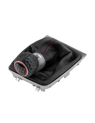 ΠΟΜΟΛΟ ΤΑΧΥΤΗΤΩΝ  ΓΙΑ VW GOLF VII GTI 2013+ ΜΕ ΕΝΔΕΙΞΗ 6 ΤΑΧΥΤΗΤΩΝ ΚΑΙ ΦΟΥΣΚΑ ΜΑΥΡΟ-ΚΟΚΚΙΝΟ NTY - 1 TEM.