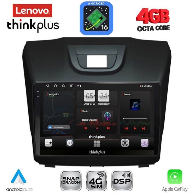 LENOVO LTG 7255_CPA (9inc) MULTIMEDIA TABLET for ISUZU DMAX mod. 2012-2020
