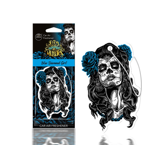 Amio - ΑΡΩΜΑΤΙΚΟ ΚΡΕΜΑΣΤΟ AROMA CAR MUERTOS BLUE DIAMONT GIRL - 1 TEM. (A10820/AM)