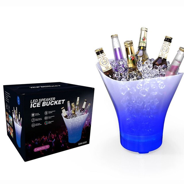 ΚΟΥΒΑΣ ΠΑΓΟΥ 5LT ΜΕ LED ΦΩΤΙΣΜΟ & ΗΧΕΙΟ BLUETOOTH 5W SJ-06084