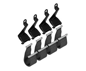 FIT-KIT ΑΚΡΑ (ΠΟΔΙΑ) ΓΙΑ ΜΠΑΡΕΣ SNAP ALU F-2 14cm ΜΟΝΟ ΓΙΑ DACIA DUSTER (RAILINGS) NORDRIVE - 4 TEM