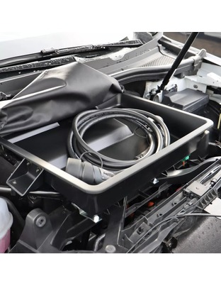 Rati - Frunk Audi Q4 e-tron 2021> με Gas Strut πρακτικός Εμπρός Αποθηκευτικός Χώρος 10L για Καλώδια Φόρτισης και Καθημερινή Οργάνωση Ηλεκτρικών - 1 Τεμ. (V01915/RT)