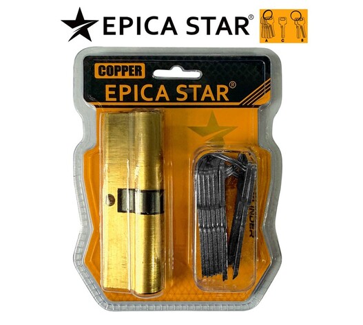 EPICA STAR ΚΥΛΙΝΔΡΟΣ ΚΛΕΙΔΑΡΙΑΣ ΑΣΦΑΛΕΙΑΣ 70mm ΜΕ 8 ΚΛΕΙΔΙΑ EP-30830