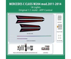 DIQ AMBIENT BENZ BC17D4 (Digital iQ Ambient Light for Mercedes C (W204) mod. 2011-2014 with 18 Lights)