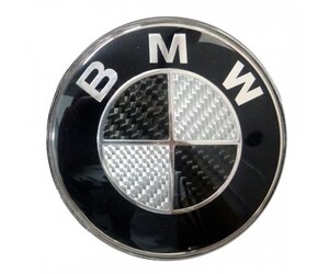 Σήμα μαύρο look carbon 82mm - Bmw