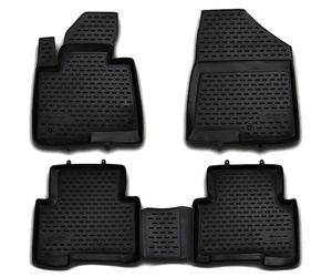 ΠΑΤΑΚΙΑ ΣΕ ΣΚΑΦΗ TPE ΛΑΣΤΙΧΟ ΓΙΑ HYUNDAI SANTA FE 5D 2012-2018  ΣΕ ΜΑΥΡΟ ΧΡΩΜΑ NOVLINE - 4 ΤΕΜ.