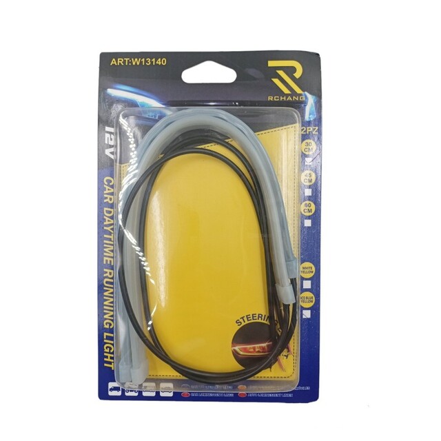 RCHANG ΕΥΚΑΜΠΤΗ ΛΩΡΙΔΑ ΦΩΤΙΣΜΟΥ ΑΥΤΟΚΙΝΗΤΟΥ WHITE YELLOW 45cm W13140-4-1
