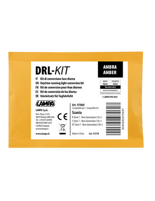 ΚΙΤ ΜΕΤΑΤΡΟΠΗΣ ΦΩΤΩΝ ΗΜΕΡΑΣ ΣΕ ΠΟΡΤΟΚΑΛΙ DRL-KIT HOLLAND STYLE ΓΙΑ SCANIA R/S SERIE 7 11/2016+ LAMPA - 1 Κιτ