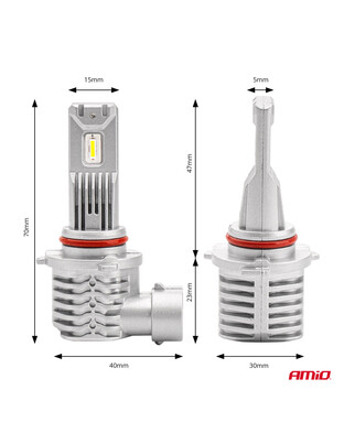 Amio - ΛΑΜΠΕΣ LED HΒ3 10-16V 40W 6.500K 4400lm (ΨΥΚΤΡΑ) X1 SERIES - 2ΤΕΜ. (02968/AM)