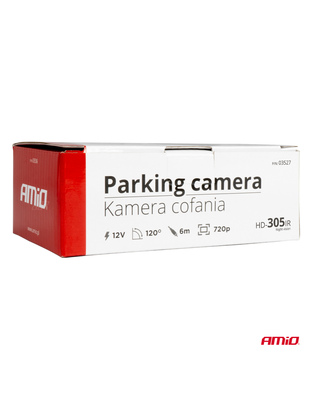 Amio - ΚΑΜΕΡΑ ΟΠΙΣΘΟΠΟΡΕΙΑΣ 12V LED ME NYΧΤΕΡΙΝΗ ΛΗΨΗ HD-305 - 1 TEM. (03527/AM)