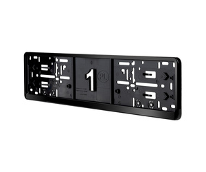 Amio - Πλαίσιο Πινακίδας Αυτοκινήτου 520x114mm Μαύρο Γυαλιστερό Piano Black για Εμπρός και Πίσω Πινακίδα - 1 τεμ. (04779/AM)