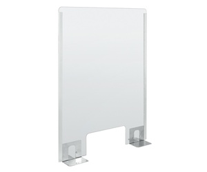 ΠΡΟΣΤΑΤΕΥΤΙΚΟ ΔΙΑΧΩΡΙΣΤΙΚΟ ΤΖΑΜΙ PLEXIGLASS 3mm 66x96cm ΜΕ ΤΡΥΠΑ ΚΑΙ ΒΑΣΕΙΣ ΣΤΗΡΙΞΗΣ ΑΛΟΥΜΙΝΙΟΥ