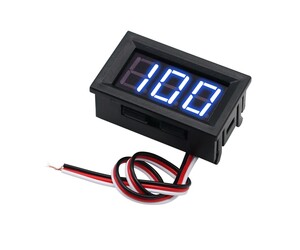 Βολτόμετρο ψηφιακό 3 καλώδια Necom PF-P5 12V ΜΠΛΕ ΧΡΩΜΑ