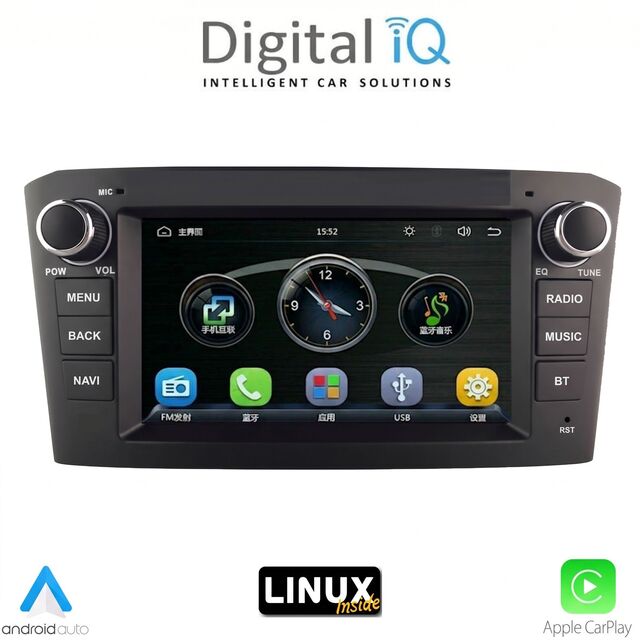 DIGITAL IQ BLA 025BL_CPA (7" DECK) MULTIMEDIA LINUX SYSTEM for TOYOTA AVENSIS mod. 2003-2009 (BLACK)