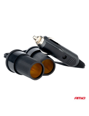 Amio - ΑΝΤΑΠΤΟΡΑΣ ΑΝΑΠΤΗΡΑ ΔΙΠΛΟΣ ΜΕ ΚΑΛΩΔΙΟ 12/24V - 1 τεμ. (03801/AM)