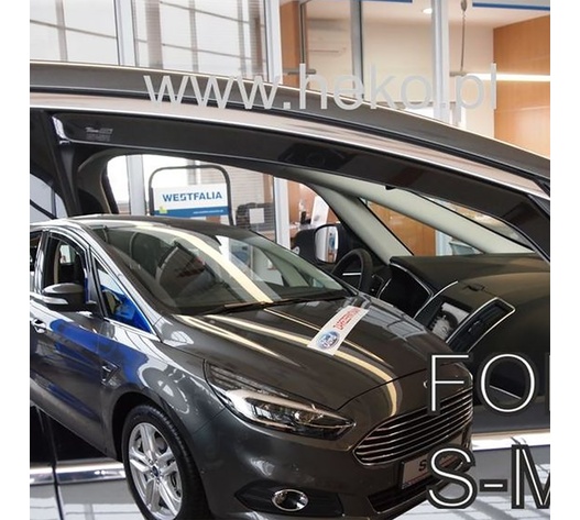 ΑΝΕΜΟΘΡΑΥΣΤΕΣ ΓΙΑ FORD S-MAX 2 5D 2016+ ΖΕΥΓΑΡΙ ΑΠΟ ΕΥΚΑΜΠΤΟ ΦΙΜΕ ΠΛΑΣΤΙΚΟ HEKO - 2 ΤΕΜ.
