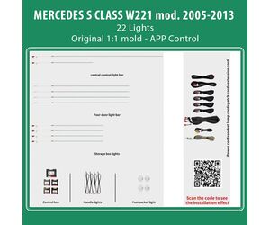 DIQ AMBIENT BENZ BC01 (Digital iQ Ambient Light for Mercedes S (W221) mod. 2005-2013 with 22 Lights)