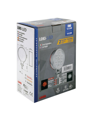 ΦΩΣ ΘΕΣΕΩΣ / ΒΟΗΘΗΤΙΚΟ ΦΩΣ ΦΟΡΤΗΓΟΥ 24V 14LED ΚΟΚΚΙΝΟ/ΛΕΥΚΟ 2ΧΡΗΣΕΩΝ LOKI-LED 105x115mm 1ΤΕΜ.