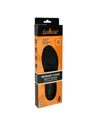 Ανατομικοί Πάτοι Memory Foam από την Euroroutier σε μέγεθος EU42/UK8 σε Μαύρο  Χρώμα για Παπούτσια Ασφαλείας και Εργασίας