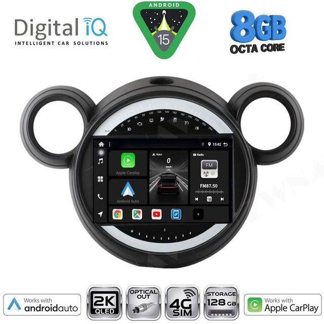 DIGITAL IQ BXK 20065_CPAA (9inc) MULTIMEDIA TABLET for MINI COUNTRYMAN (R60) mod. 2010-2016 - PACEMAN (R61) mod. 2013-2016