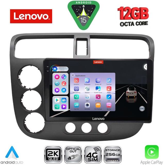 LENOVO SSZ 12187_CPA (9inc) MULTIMEDIA TABLET for HONDA CIVIC 4D mod. 2001-2006