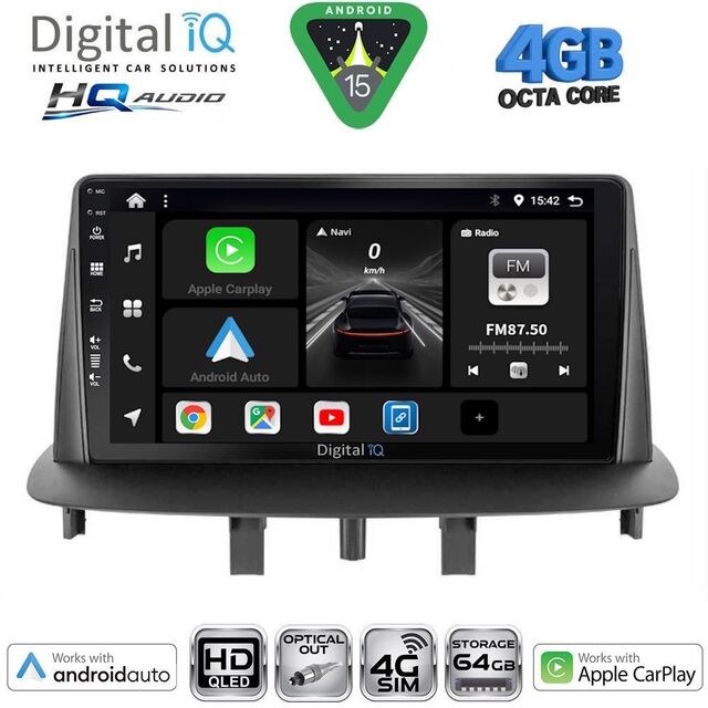 DIGITAL IQ BXK 19556_CPAA (9inc) MULTIMEDIA TABLET for RENAULT MEGANE 3 mod. 2009-2016