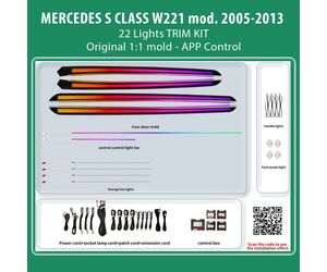 DIQ AMBIENT BENZ HCBC01 TRIM (Digital iQ Ambient Light for Mercedes S (W221) mod. 2005-2013 with 22 Lights Trim Kit)