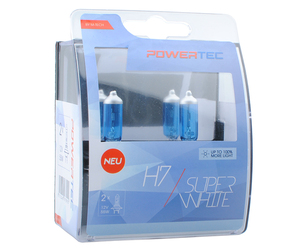 H7 12V 55W 3.450K PX26d POWERTECK SUPERWHITE 2ΤΕΜ.