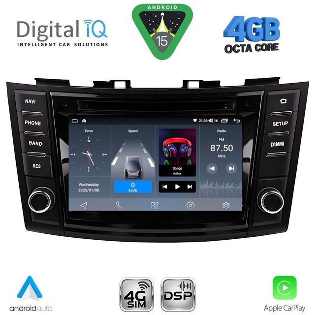 DIGITAL IQ BLG 477_CPA (7″ DECK) MULTIMEDIA OEM for SUZUKI SWIFT mod. 2011-2016