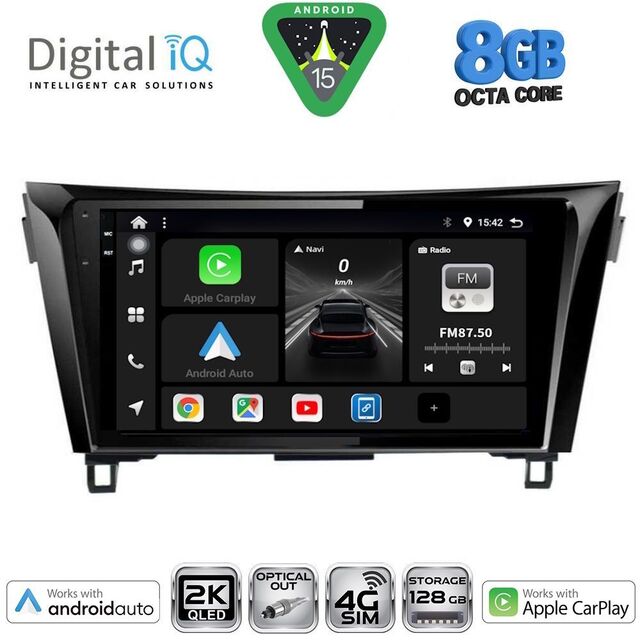 DIGITAL IQ BXK 20468_CPAA (10inc) MULTIMEDIA TABLET for NISSAN QASHQAI - XTRAIL mod. 2014-2021