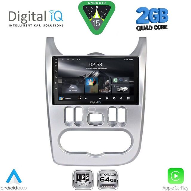 DIGITAL IQ RSD 1101SL_CPA (9inc) MULTIMEDIA TABLET for DACIA DUSTER – LOGAN – SANDERO mod. 2006-2012 (SILVER)