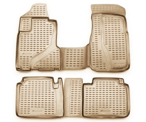 ΠΑΤΑΚΙΑ ΣΕ ΣΚΑΦΗ TPE ΛΑΣΤΙΧΟ ΓΙΑ HONDA CR-V 2002-2006  ΣΕ ΜΠΕΖ ΧΡΩΜΑ NOVLINE - 4 ΤΕΜ.