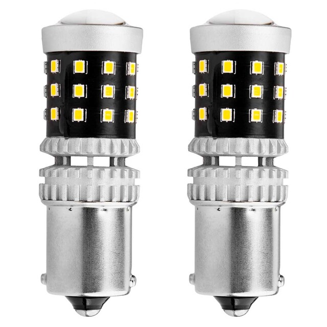 Amio - ΛΑΜΠΑΚΙΑ ΜΟΝΟΠΟΛΙΚΑ LED ΛΕΥΚΑ CAN-BUS P21W BA15S 1156 39xSMD 2016 - 2 TEM. (02799/AM)