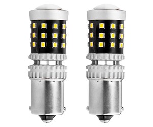 Amio - ΛΑΜΠΑΚΙΑ ΜΟΝΟΠΟΛΙΚΑ LED ΛΕΥΚΑ CAN-BUS P21W BA15S 1156 39xSMD 2016 - 2 TEM. (02799/AM)