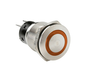ΔΙΑΚΟΠΤΗΣ ΜΠΟΥΤΟΝ (BUTTON) 12/24V 5Amax 5PIN IP65 ON/OFF ME LED ΠΟΡΤΟΚΑΛΙ ΑΝΟΞΕΙΔΩΤΟ ΑΤΣΑΛΙ LAMPA - 1 TEM.