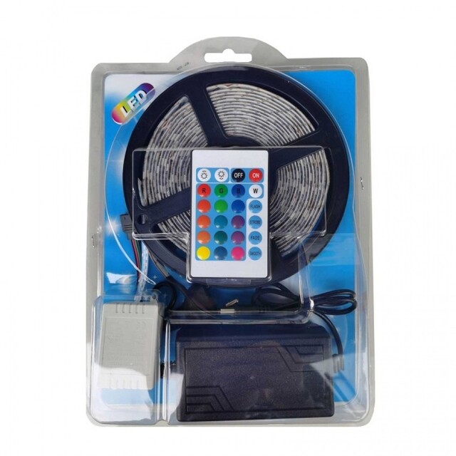 LED RGB ΤΑΙΝΙΑ ΤΡΟΦΟΔΟΣΙΑΣ 12V 5m RLG-YH016