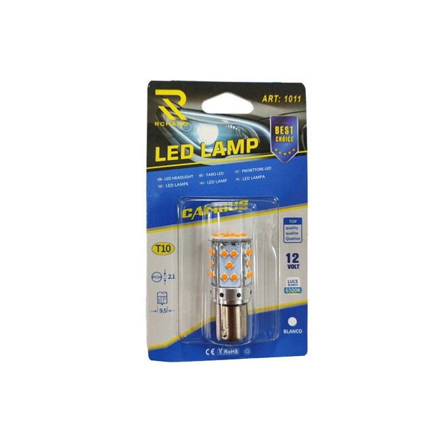 RCHANG LED ΛΑΜΠΑ ΑΥΤΟΚΙΝΗΤΟΥ ΚΙΤΡΙΝΟ ΦΩΣ S25/T20 CANBUS W08914-2-1