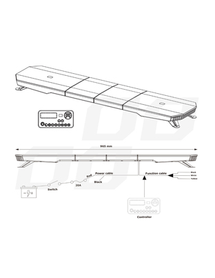 Amio - ΣΤΡΟΜΠΟ ΜΠΑΡΑ 12/24V 180xSMD LED 54'' 51 ΧΡΗΣΕΩΝ ΜΕ ΦΙΣ ΑΝΑΠΤΗΡΑ ΒΙΔΩΤΗ 1372x280X82mm​ - 1 TEM. (03345/AM)