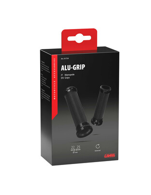 ΧΕΡΟΥΛΙΑ MOTO ALU GRIP  ΜΑΥΡΟ ΧΡΩΜΑ 22mm+25mm 12cm LAMPA - 2 τεμ.
