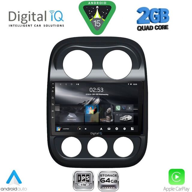DIGITAL IQ RSD 1277_CPA (10inc) MULTIMEDIA TABLET for JEEP COMPASS - PATRIOT  mod. 2007-2016