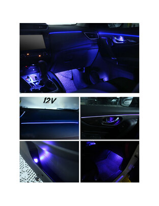 DIQ AMBIENT NISSAN QASHQAI II (PB) DYN (Digital iQ Ambient Light for NISSAN QASHQAI mod. 2014-2021 with 18 Lights) PIANO BLACK DYNAMIC