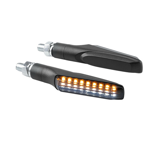 ΦΛΑΣ MOTO ΕΜΠΡΟΣ 12V SMD LED VICTORY ΜΑΥΡΟ 2 ΧΡΗΣΕΩΝ (ΘΕΣΕΩΣ /ΦΛΑΣ) 91x15mm  LAMPA  - 2 TEM