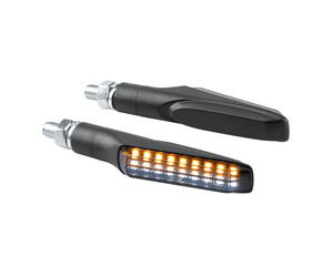 ΦΛΑΣ MOTO ΕΜΠΡΟΣ 12V SMD LED VICTORY ΜΑΥΡΟ 2 ΧΡΗΣΕΩΝ (ΘΕΣΕΩΣ /ΦΛΑΣ) 91x15mm  LAMPA  - 2 TEM