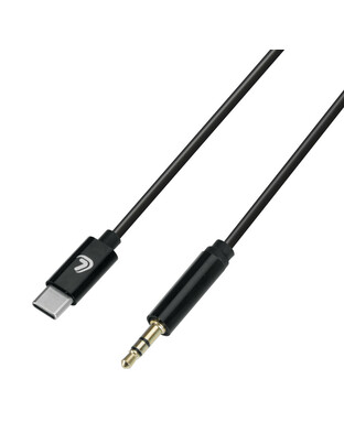 ΚΑΛΩΔΙΟ ΣΥΝΔΕΣΗΣ USB TYPE C ΣΕ AUX 100cm ΜΑΥΡΟ SMARTPHONE ESSENTIALS LAMPA - 1 TEM.