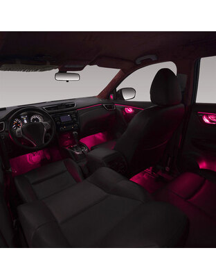 DIQ AMBIENT NISSAN QASHQAI II (PB) DYN (Digital iQ Ambient Light for NISSAN QASHQAI mod. 2014-2021 with 18 Lights) PIANO BLACK DYNAMIC