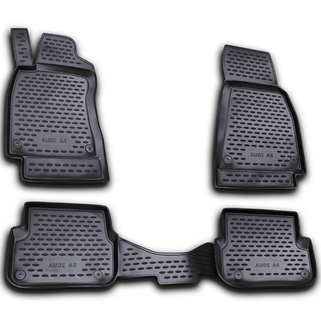 ΠΑΤΑΚΙΑ ΣΕ ΣΚΑΦΗ TPE ΛΑΣΤΙΧΟ ΓΙΑ AUDI A6 C6 2006-2011  ΣΕ ΜΑΥΡΟ ΧΡΩΜΑ NOVLINE - 4 ΤΕΜ.